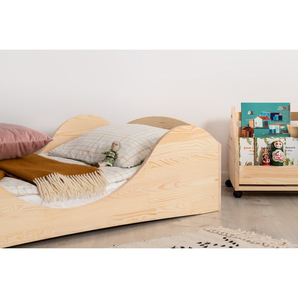 Dziecięce łóżko z drewna sosnowego Adeko Pepe Adel, 80x190 cm
