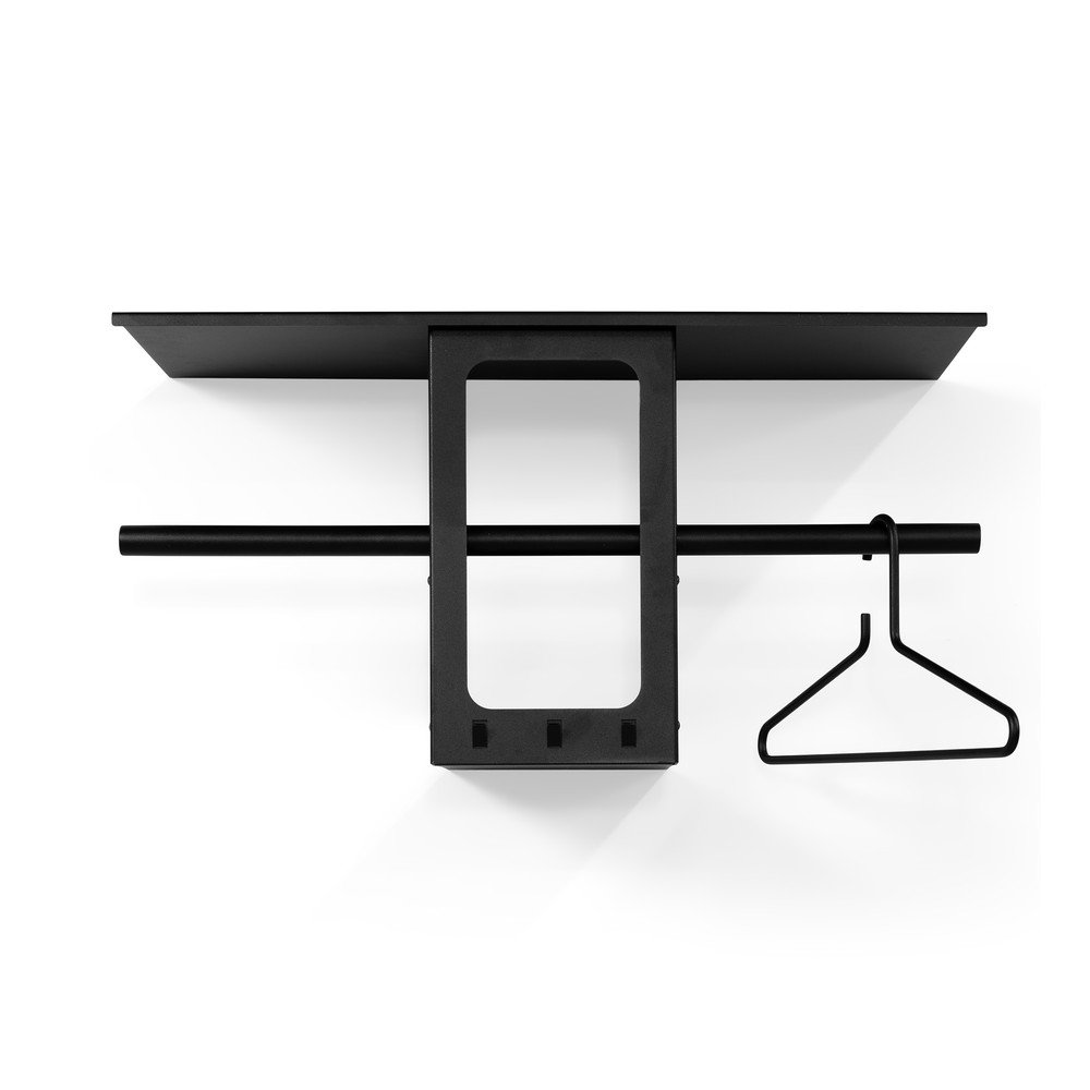 Czarny stalowy wieszak ścienny z półką 70 cm Luno Small – Spinder Design (zdjęcie 4)