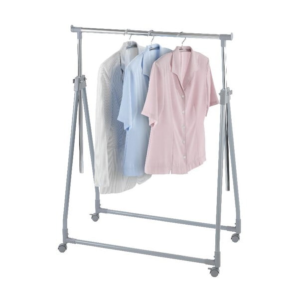 Szary metalowy teleskopowy stojak na ubrania n kółkach Foldable – Wenko-image-4