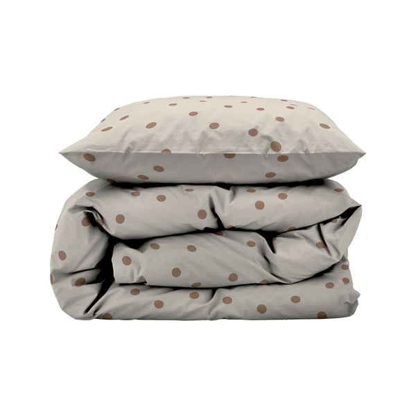 Brązowa pościel jednoosobowa z satyny bawełnianej 140x200 cm Solaris – Södahl-image-2