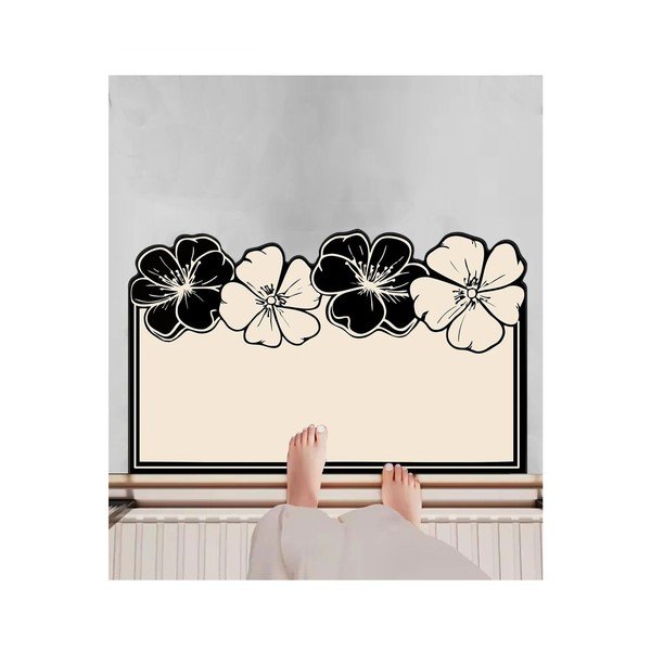 Czarny/kremowy dywanik łazienkowy 60x100 cm Morpho – Foutastic-image-2