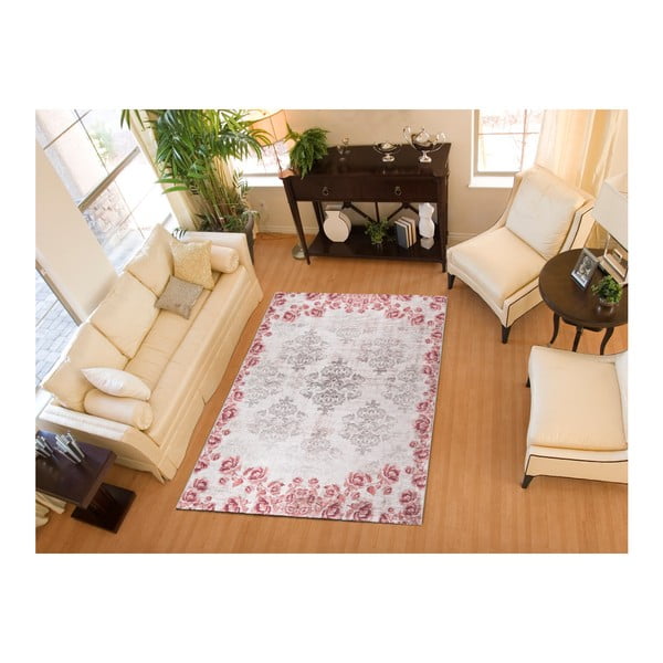 Szaro-różowy dywan Universal Alice, 70x135 cm