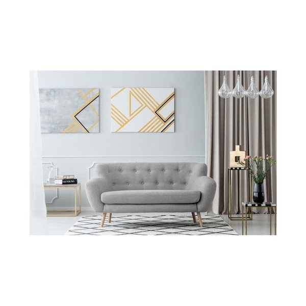 Jasnoszara sofa dwuosobowa Kooko Home Pop-image-1