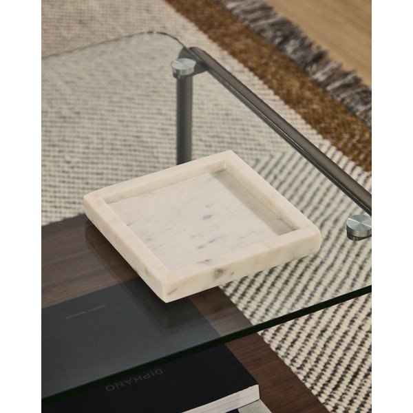 Marmurowa taca dekoracyjna 18x18 cm Serela – Kave Home-image-1