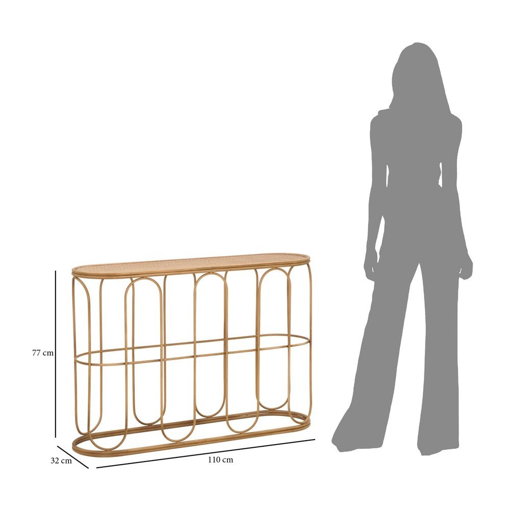 Rattanowa konsola w naturalnym kolorze 32x110 cm Samui – Mauro Ferretti (zdjęcie 4)