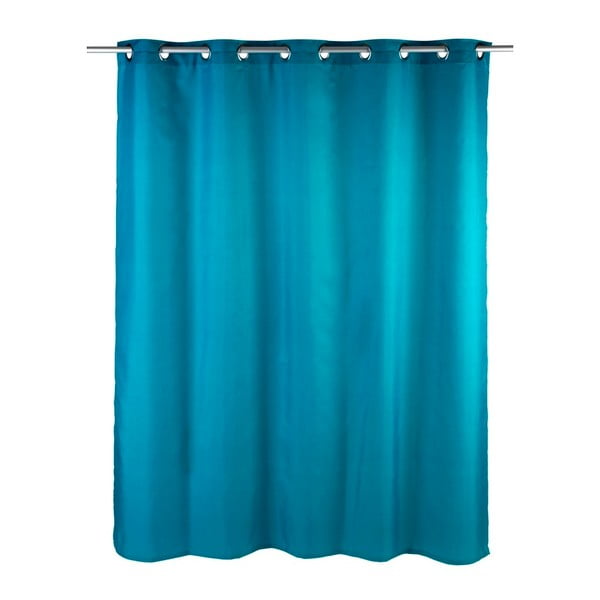Niebieskozielona zasłonę prysznicową Wenko Comfort Flex, 180x200 cm