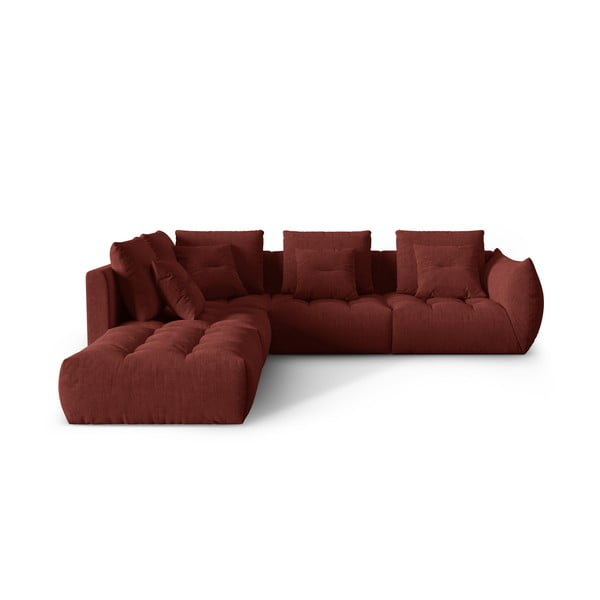 Czerwony narożnik (lewostronny/w kształcie litery L) Bloom – Micadoni Home
