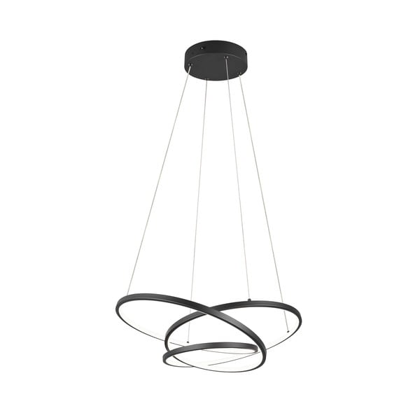 Lampa wisząca LED ze ściemniaczem w kolorze matowej czerni Darvin – Trio-image-1