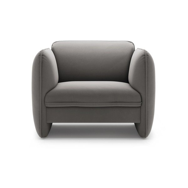 Ciemnoszary aksamitny fotel Georgia – Micadoni -image-2