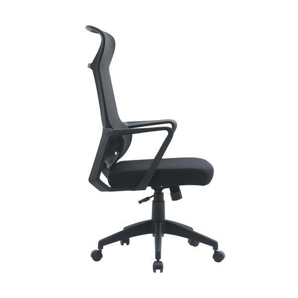 Czarne tapicerowane krzesło biurowe Hoboken – Yes Everyday-image-3