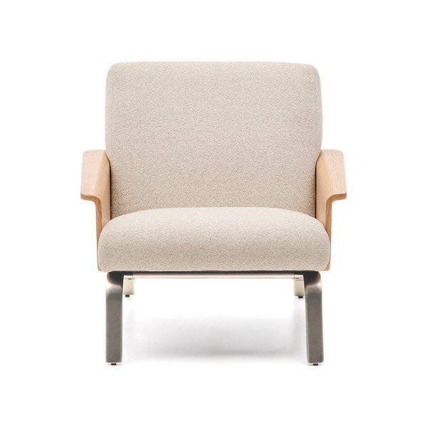 Beżowy fotel z tkaniny szenilowej Amsen – Kave Home-image-2