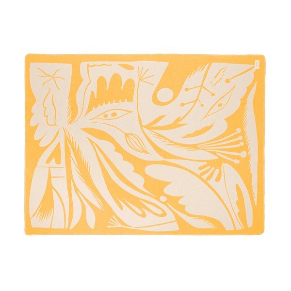Żółty koc 165x200 cm Lino – noo.ma