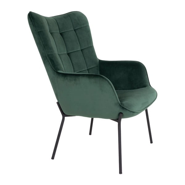 Zielony aksamitny fotel Glasgow – Bonami Essentials-image-3