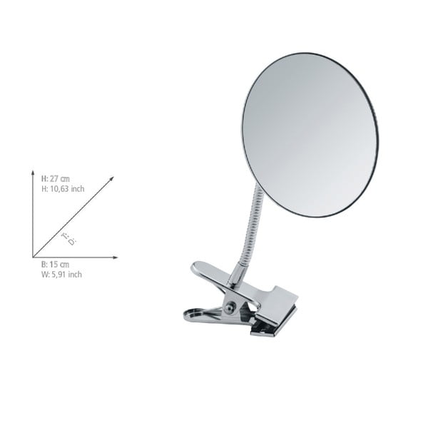 Lustro powiększające (5x) kosmetyczne ø 15 cm Clip – Wenko-image-3