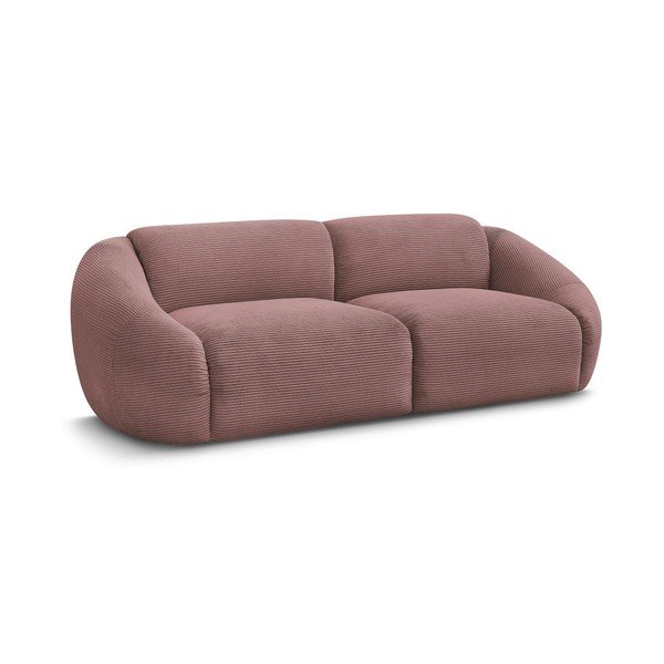 Różowa sztruksowa sofa 250 cm Tina – Bobochic Paris-image-2