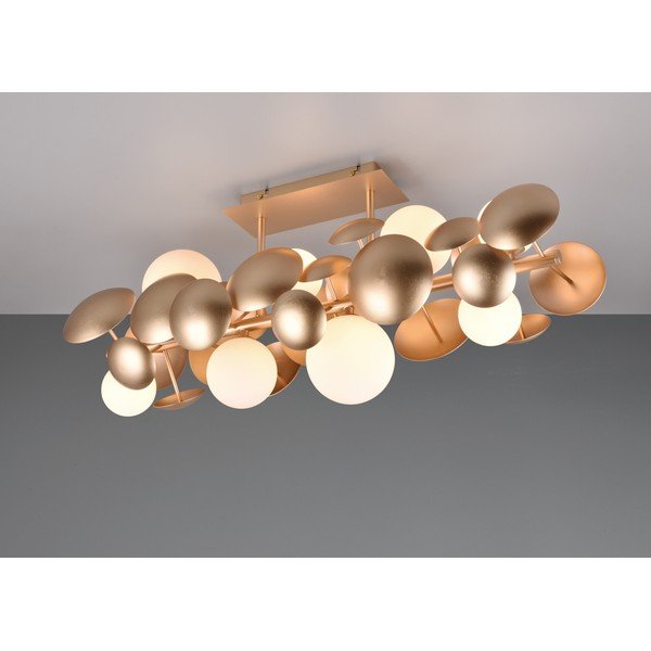 Lampa sufitowa w biało-złotym kolorze ze szklanym kloszem 76x22 cm Bubble – Trio Select-image-1