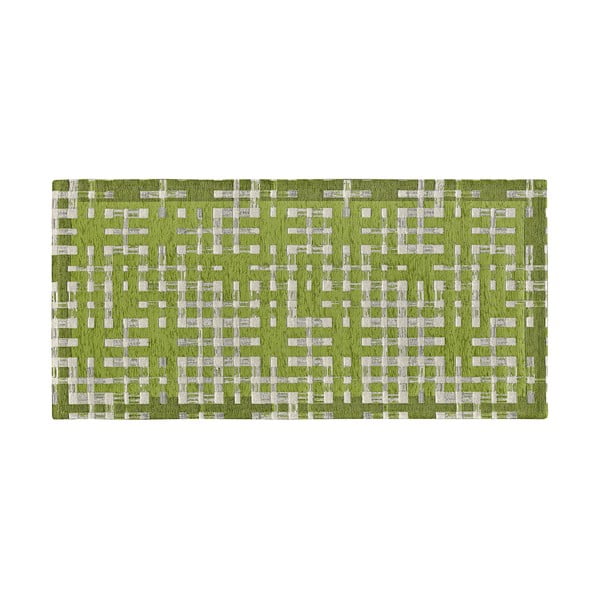 Zielony chodnik odpowiedni do prania 55x140 cm Dama Verde – Floorita
