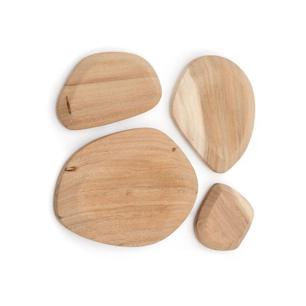 Drewniane dekoracje ścienne zestaw 4 szt. Selem – Kave Home-image-3