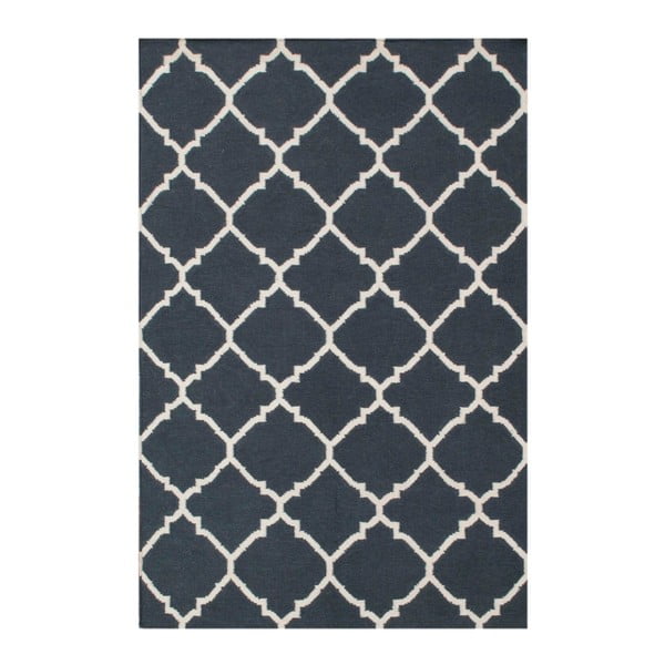 Ciemnoszary dywan wełniany Caroline, 120x180 cm
