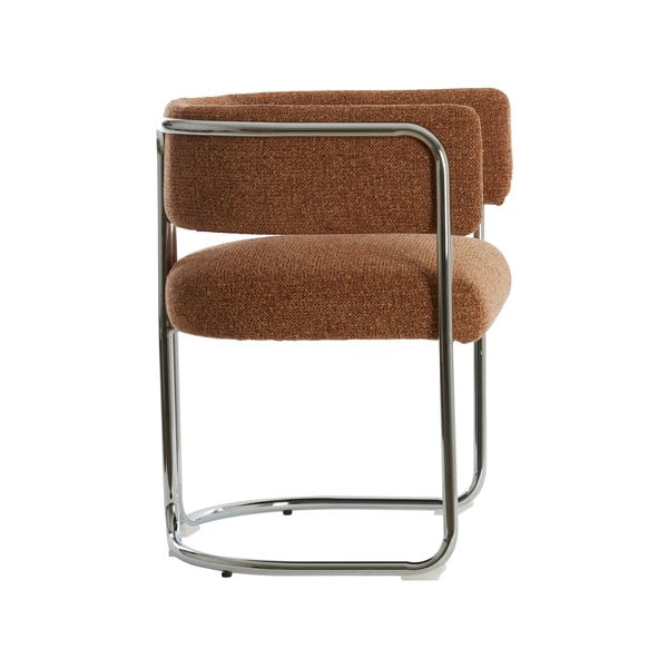 Jasnobrązowy tapicerowany fotel jadalniany z podłokietnikami Adante – Light & Living-image-4