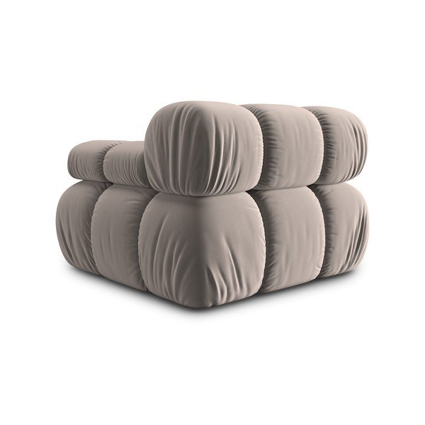 Jasnobrązowy aksamitny moduł sofy (prawostronny) Bellis – Micadoni -image-4