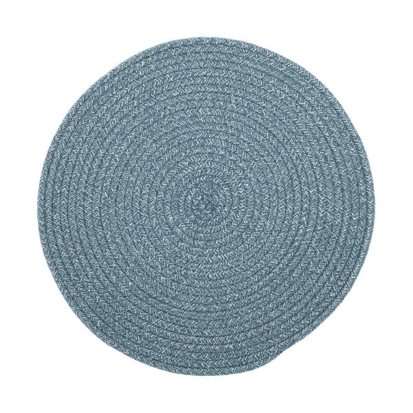Niebieska mata stołowa z domieszką bawełny Tiseco Home Studio, ø 38 cm
