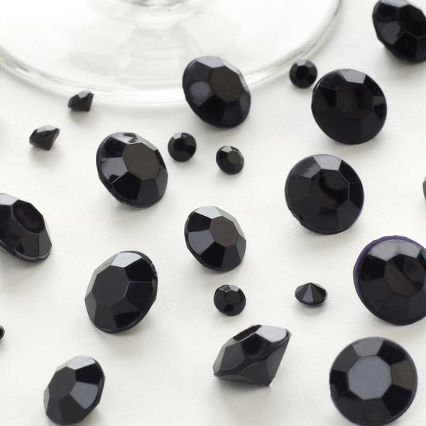 Czarne kryształki dekoracyjne Neviti Party