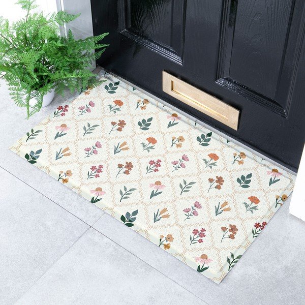 Wycieraczka z PVC 40x70 cm Vintage Floral Stamp – Artsy Doormats-image-1