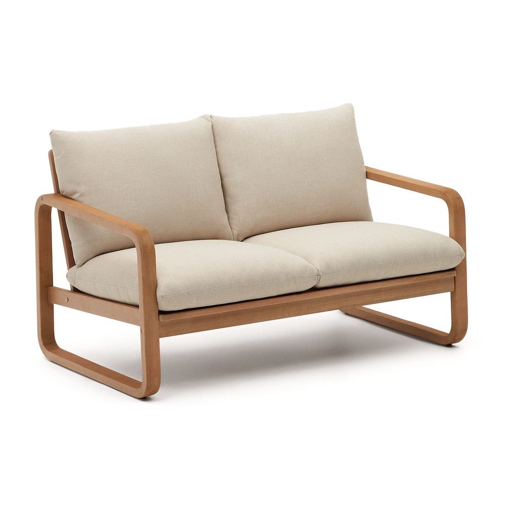 Beżowa/w naturalnym kolorze tapicerowana sofa ogrodowa Sacaleta – Kave Home