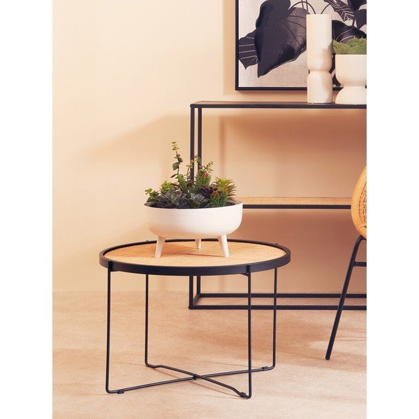 Rattanowy okrągły stolik w naturalnym kolorze ø 60 cm Depok – Premier Housewares-image-2