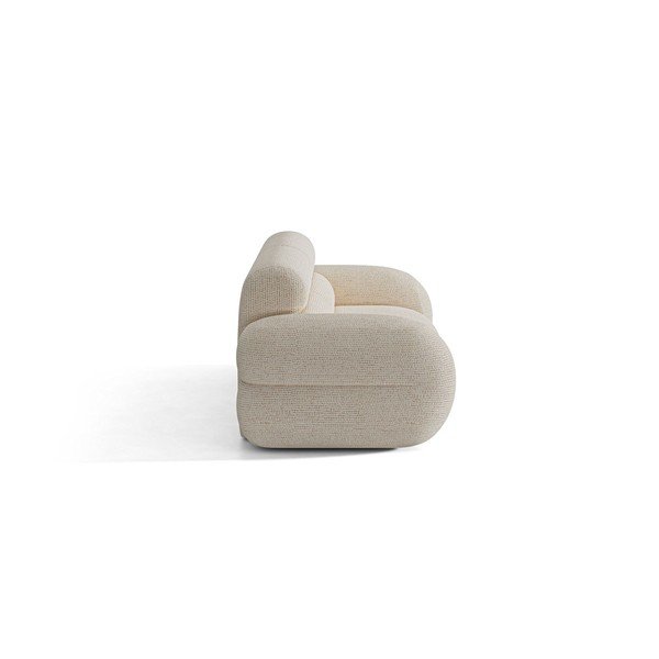 Kremowa sofa z tkaniny szenilowej 220 cm Neo – Micadoni -image-2