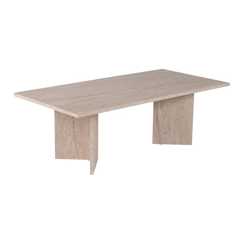 Beżowy stolik z półmatowym wykończeniem 60x119 cm Sabin – Kalune Design