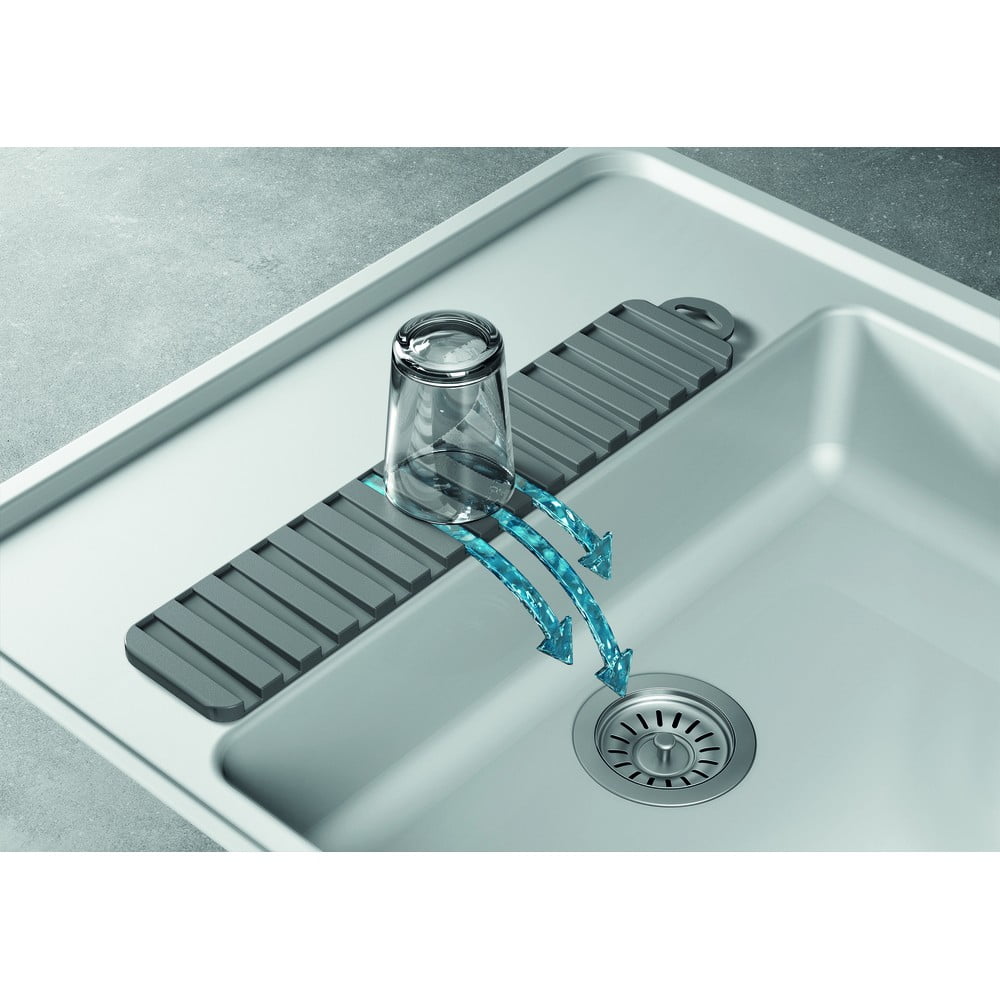 Szara plastikowa podkładka do naczyń 42x8 cm Gravity – Metaltex (zdjęcie 3)