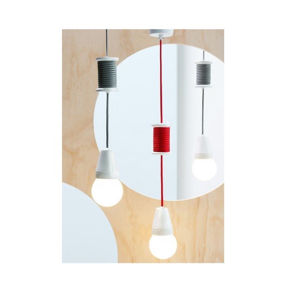 Czerwona lampa wisząca Spool-image-1