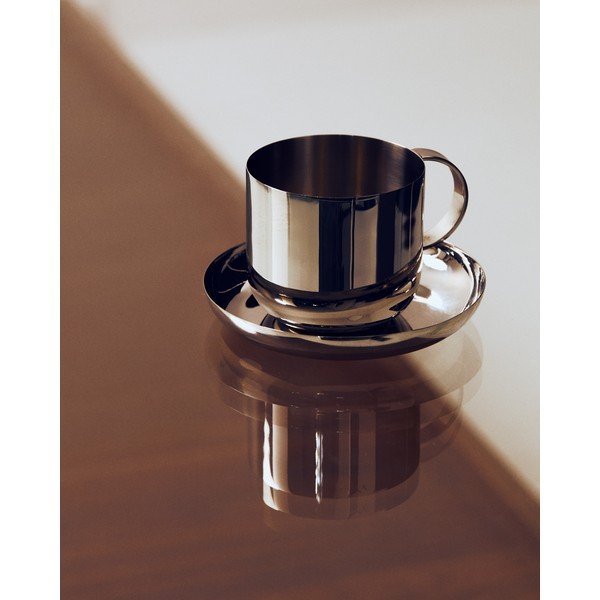 Filiżanki ze stali nierdzewnej w kolorze srebra zestaw 2 szt. Nirela – Kave Home-image-1