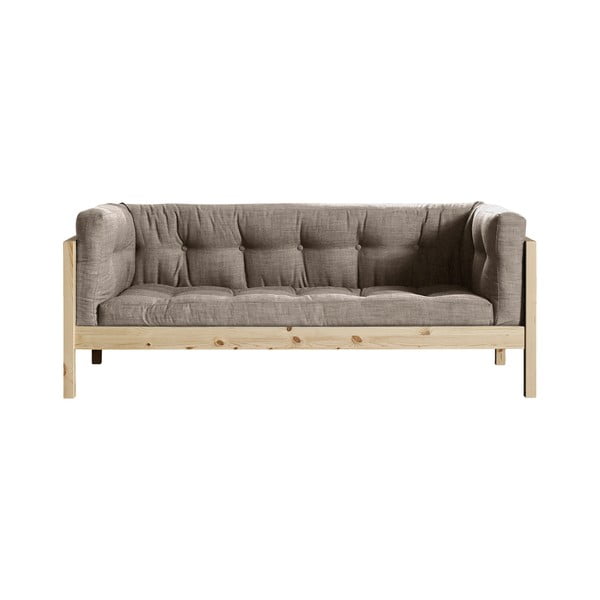 Sofa 2-osobowa Karup Fusion Natural/Linoso Light Gray