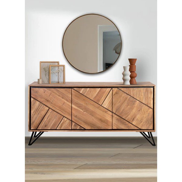 Komoda z litego drewna akacjowego 150x76x40 cm Ambala – Interia Home & Living-image-1