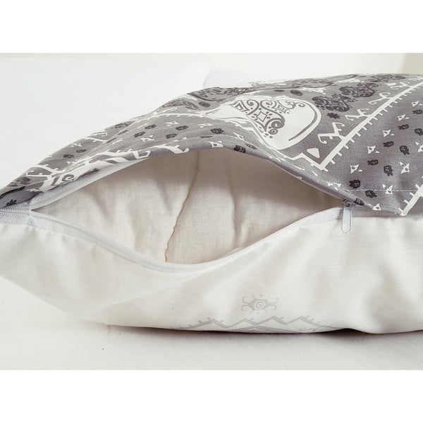 Biało-szara krepowa pościel jednoosobowa 140x200 cm Top Class – B.E.S.-image-1