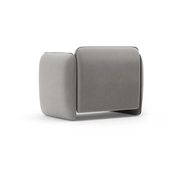 Ciemnoszary aksamitny fotel Georgia – Micadoni -image-3