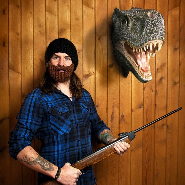Czarna czapka z odpinaną brodą Beardo Original  -image-3