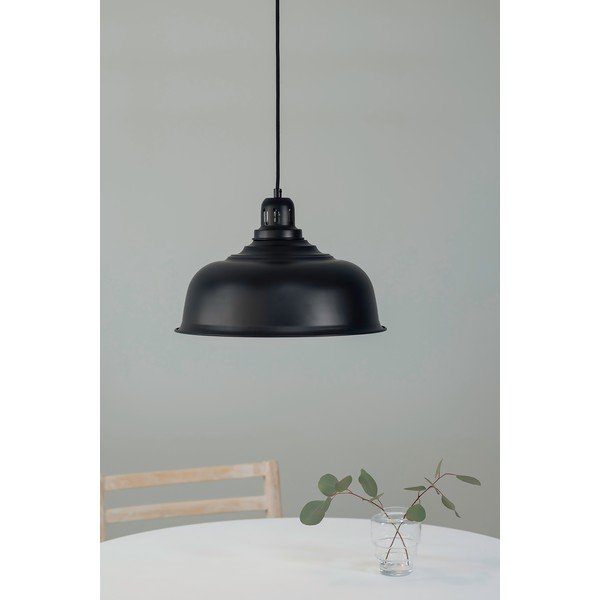 Czarna lampa wisząca z metalowym kloszem 37x37 cm Port – Markslöjd-image-1