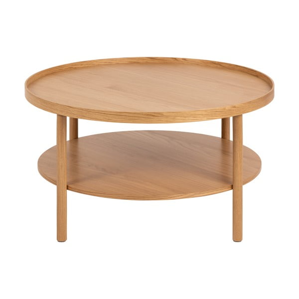 Okrągły stolik w dekorze dębu w naturalnym kolorze ø 80 cm Banbury – Actona-image-4