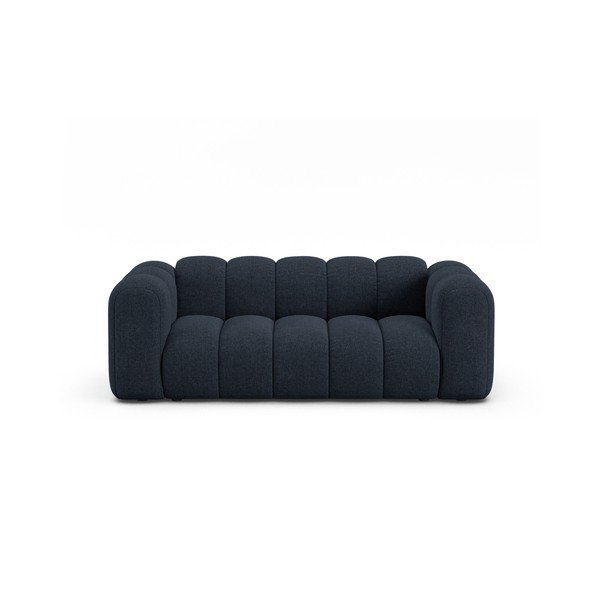 Ciemnoniebieska sofa z tkaniny szenilowej 200 cm Lupine – Micadoni 