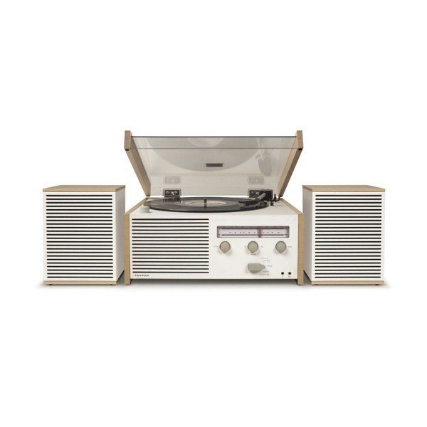 Biało-beżowy gramofon Crosley Switch II Natural-image-4