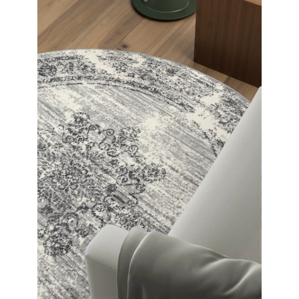 Szary/kremowy okrągły dywan ø 160 cm Gloria Lydia – Hanse Home-image-1