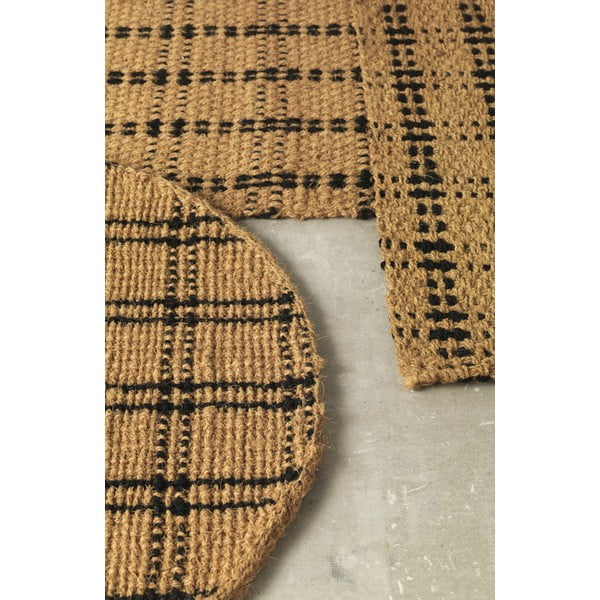 Czarno-naturalny okrągły dywan ø 120 cm – Geese-image-1