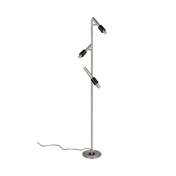 Lampa stojąca LED w czarno-srebrnym kolorze (wysokość 150 cm) Ikaris – Trio Select-image-1
