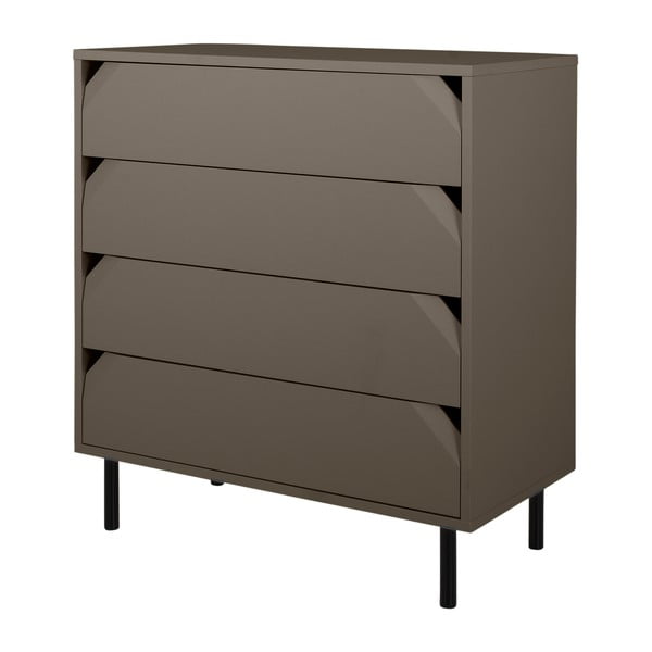 Ciemnoszara wysoka komoda 90x96 cm Corner – Tenzo-image-1