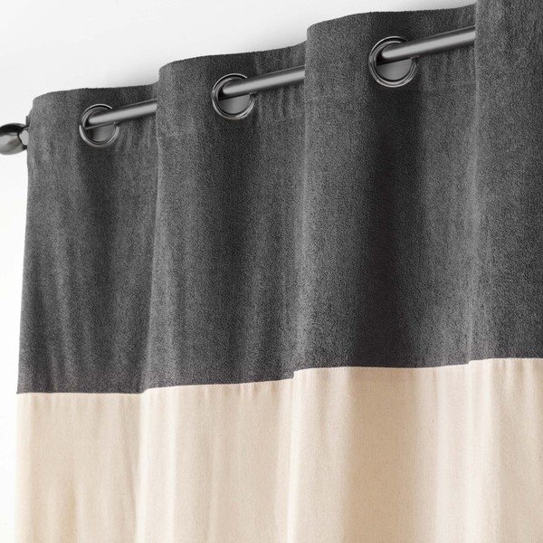 Beżowo-antracytowa zasłona 140x240 cm Tessa – douceur d'intérieur-image-1