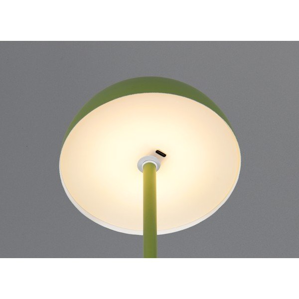 Zielona lampa stołowa LED z metalowym kloszem (wysokość 21 cm) Munoz – Reality-image-1